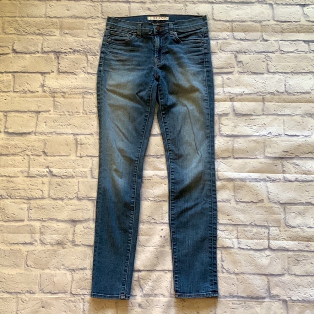 J Brand Low Rise Skinny Jeans Medium Wash Blue Denim Skinny Jeans - Size 27